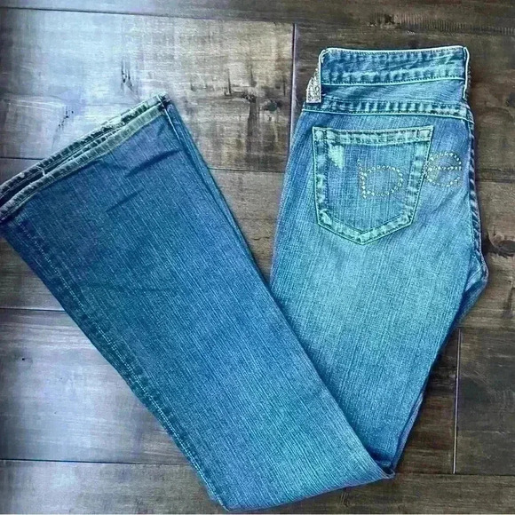Iconic Y2K BEBE Bling Jeans Low Rise Flares Rhinestone Distressed
Denim Vintage - Picture 10 of 10